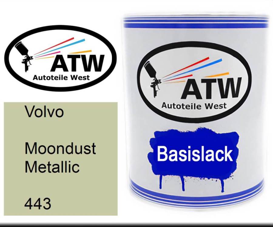 Volvo, Moondust Metallic, 443: 1L Lackdose, von ATW Autoteile West.